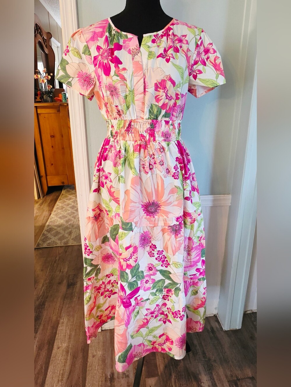 Be By Chetta B Pink Floral Dress - Picture 2 of 6